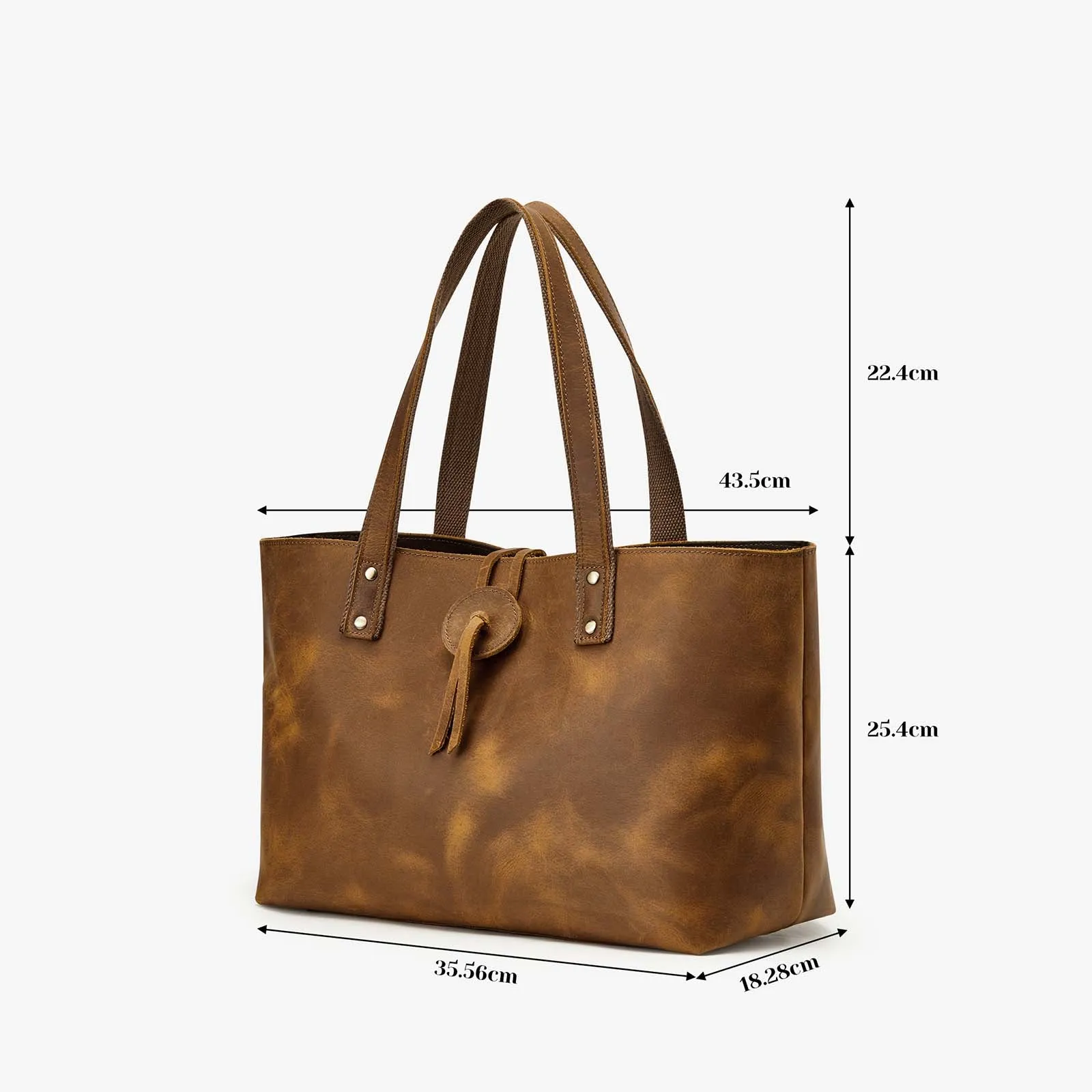 Women's  Brown Leather Tote Bag