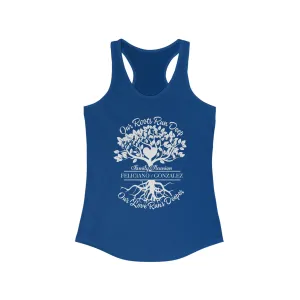 Women's Ideal Racerback Tank in Blue & Red