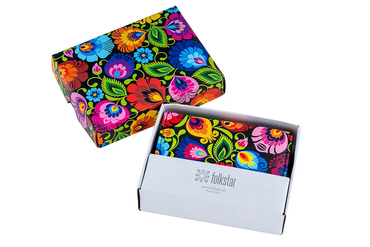 Women's Small Polish Folk Art Compact Bifold Pocket Wallet