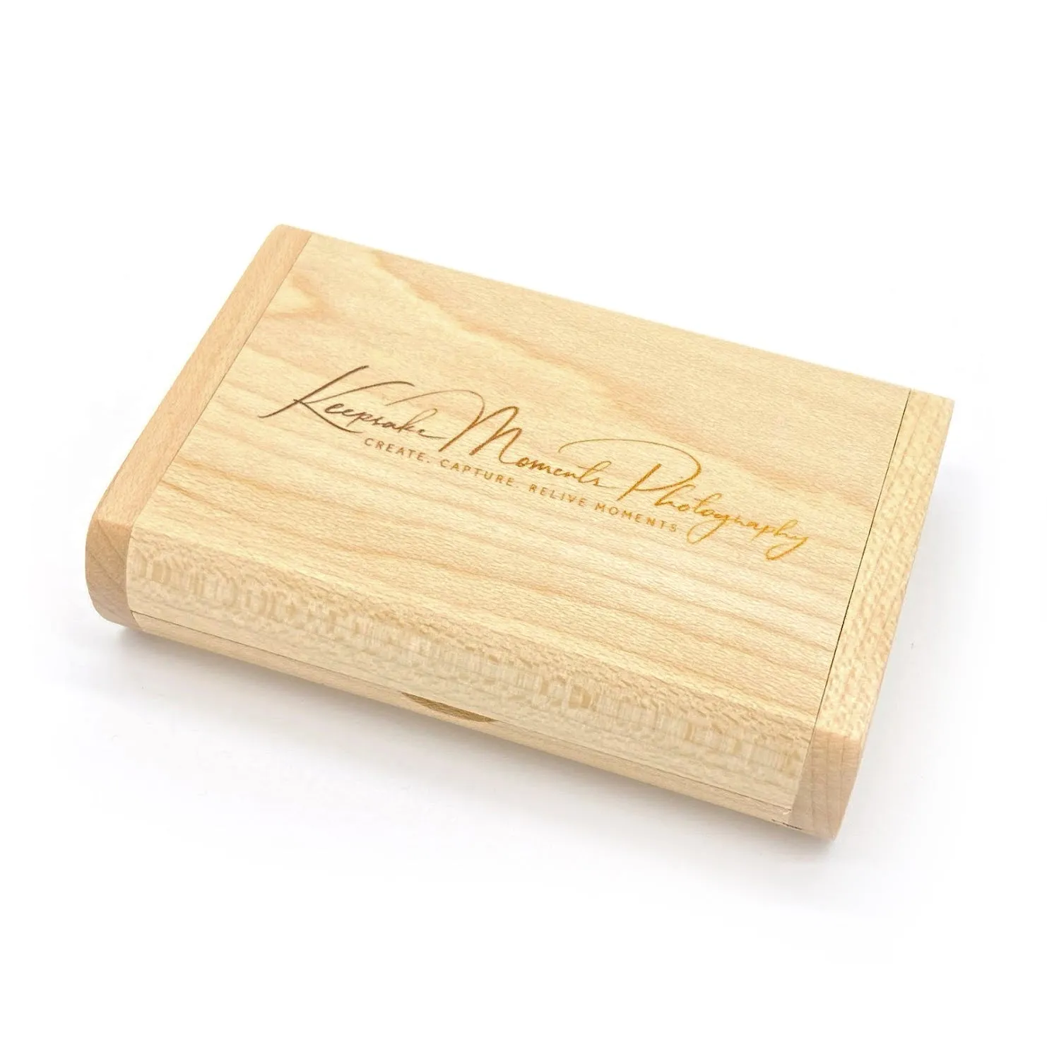 Wood USB Gift Box - Oval - Printed