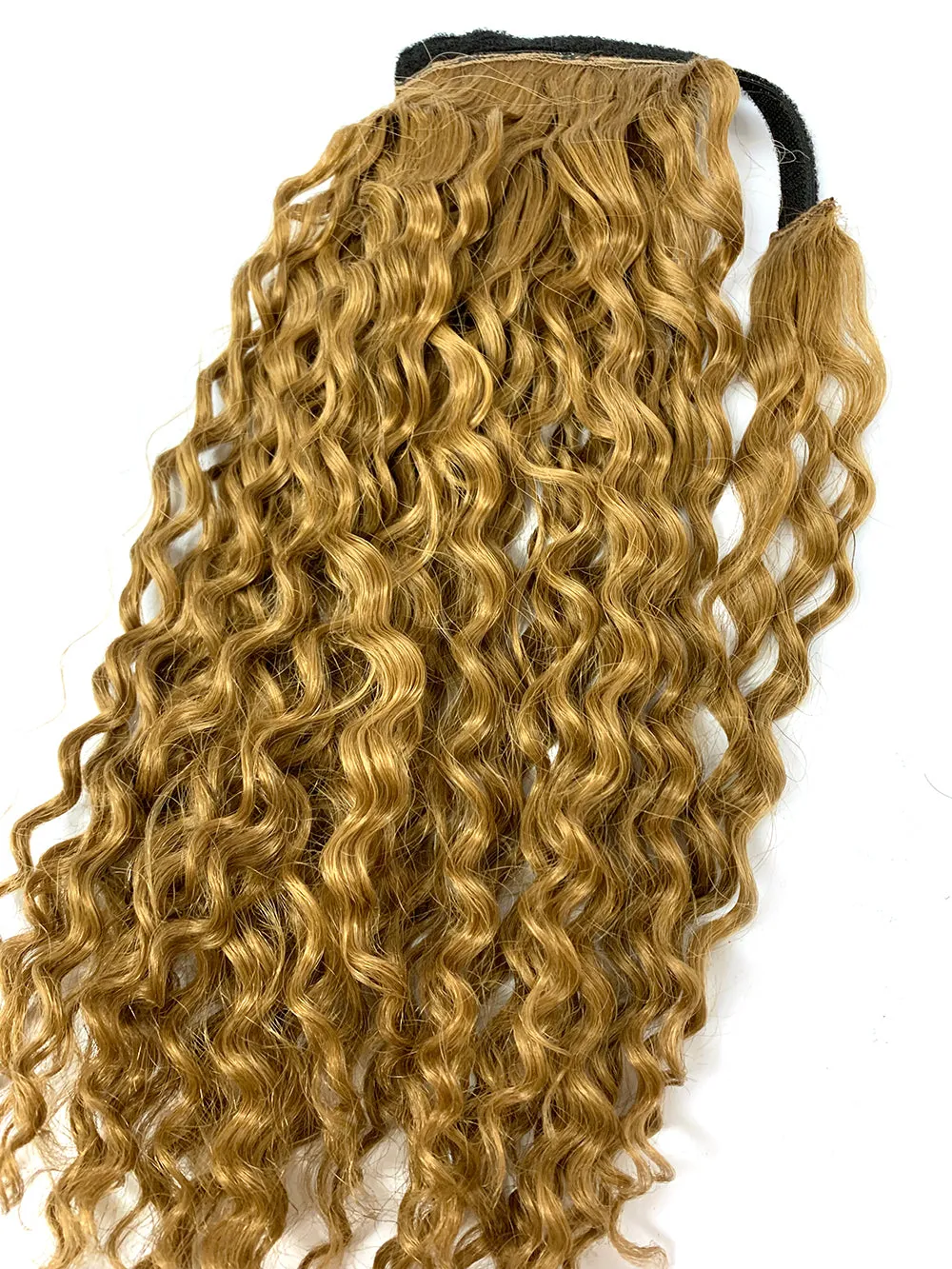 Wrap Around 100% Human Hair Ponytail in Deep Wave 22"