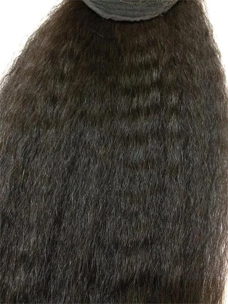 Wrap Around 100% Human Hair Ponytail in Kinky Straight 12"