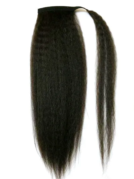 Wrap Around 100% Human Hair Ponytail in Kinky Straight 12"