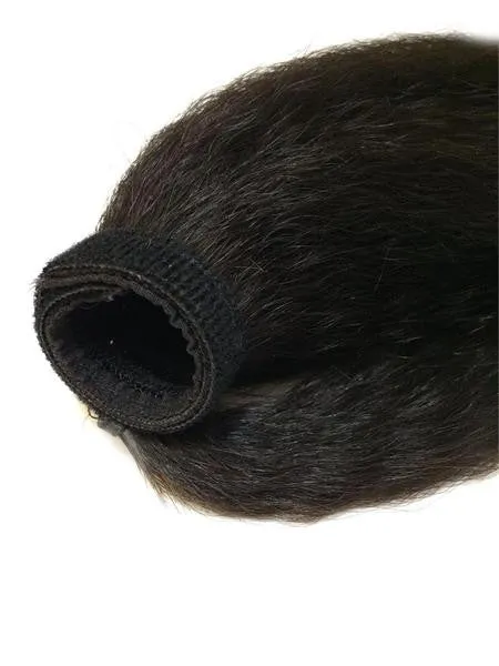 Wrap Around 100% Human Hair Ponytail in Kinky Straight 12"