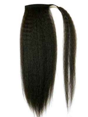 Wrap Around 100% Human Hair Ponytail in Kinky Straight 12"