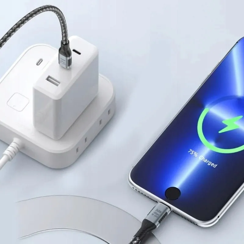 Wzmacniany Kabel USB-C do USB-C Phoneo - 40GBPS 240W 8K 48V 60Hz 5A - 50 cm