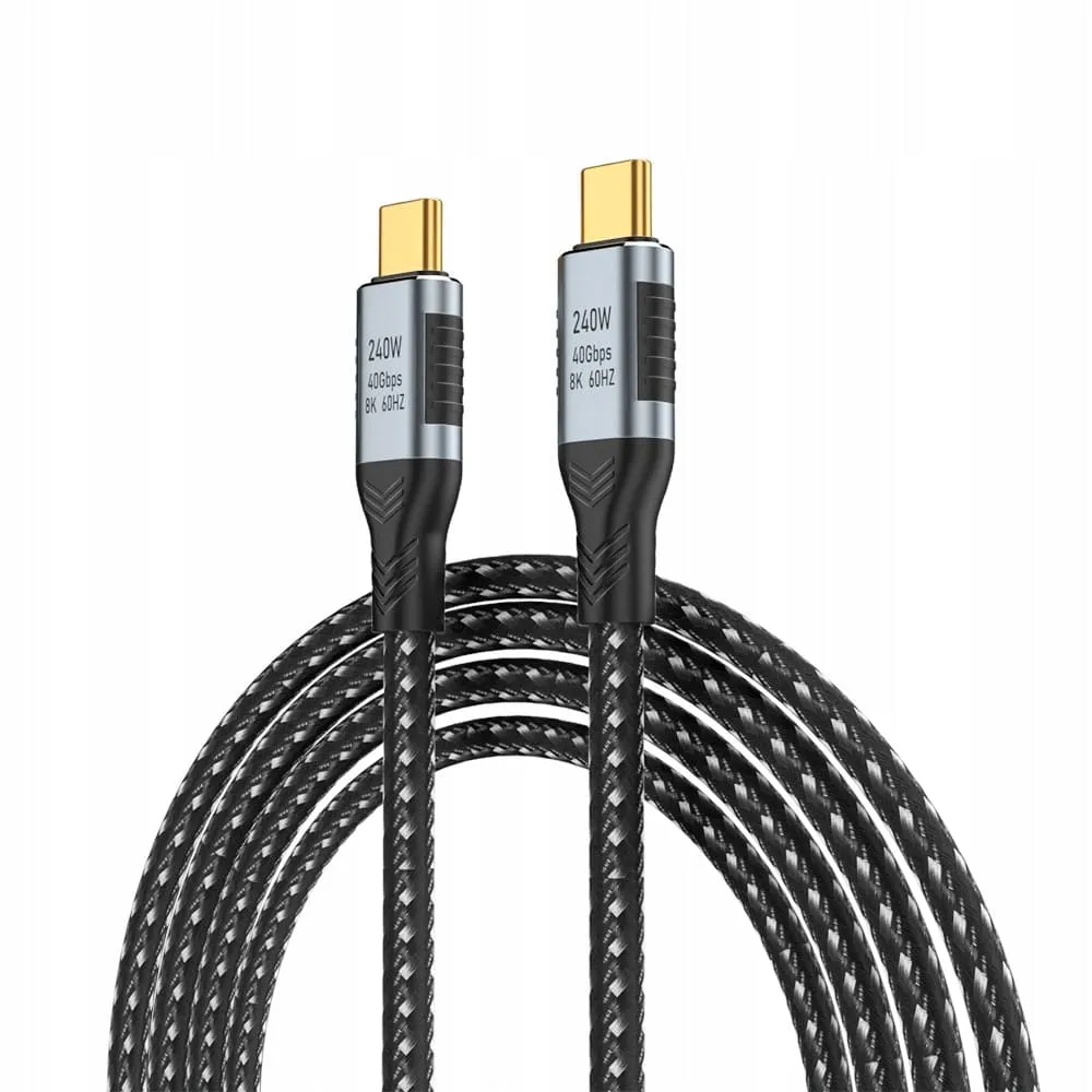 Wzmacniany Kabel USB-C do USB-C Phoneo - 40GBPS 240W 8K 48V 60Hz 5A - 50 cm