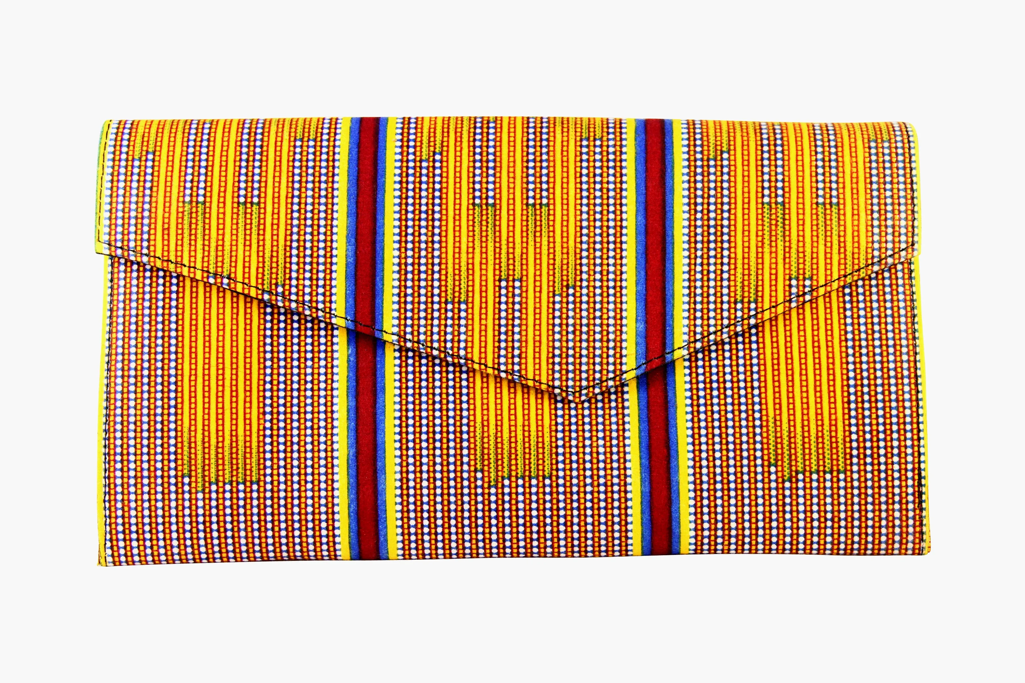Yellow Path Kente Clutch Purse