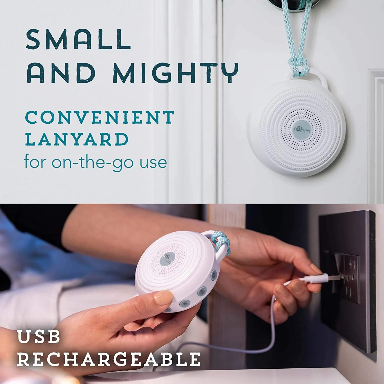 Yogasleep Portable Rechargeable White Noise Machine, great for Travel! 3 Soothing Natural sounds, great for all ages! Retails $45 