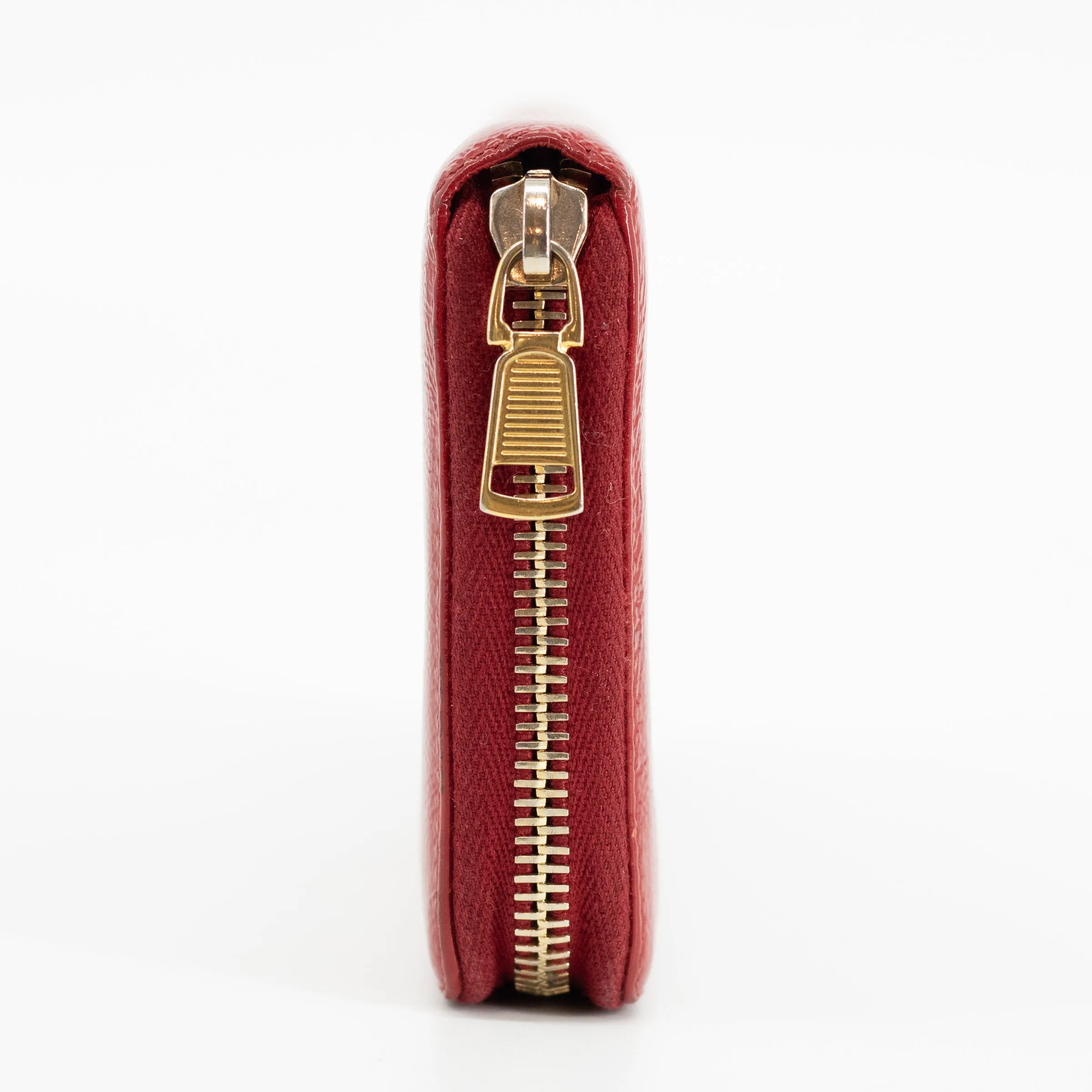 YSL Patent Berry Zip Around Wallet #1751