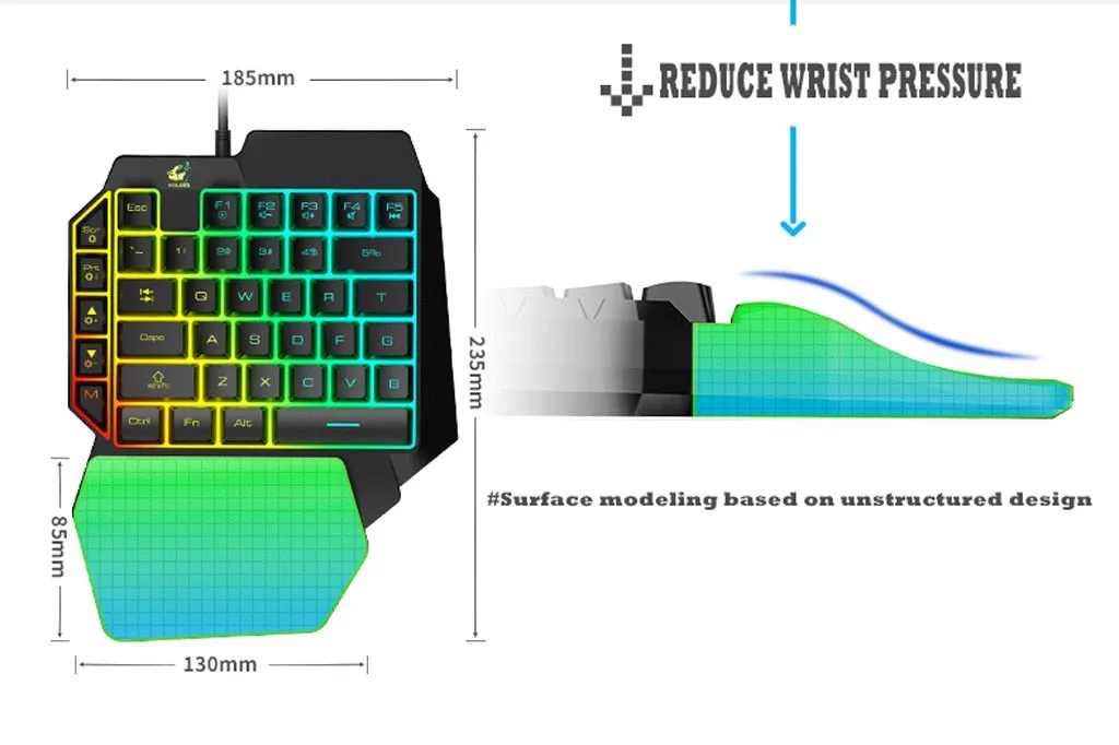 YZ Premiums | Gaming Keypad | PRO | RGB Color w/wire